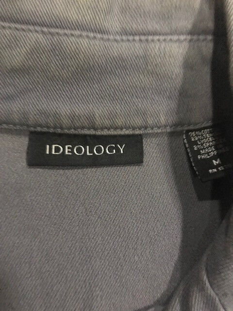 Ideology Slate Gray Cropped Jean Jacket   Medium - image 4