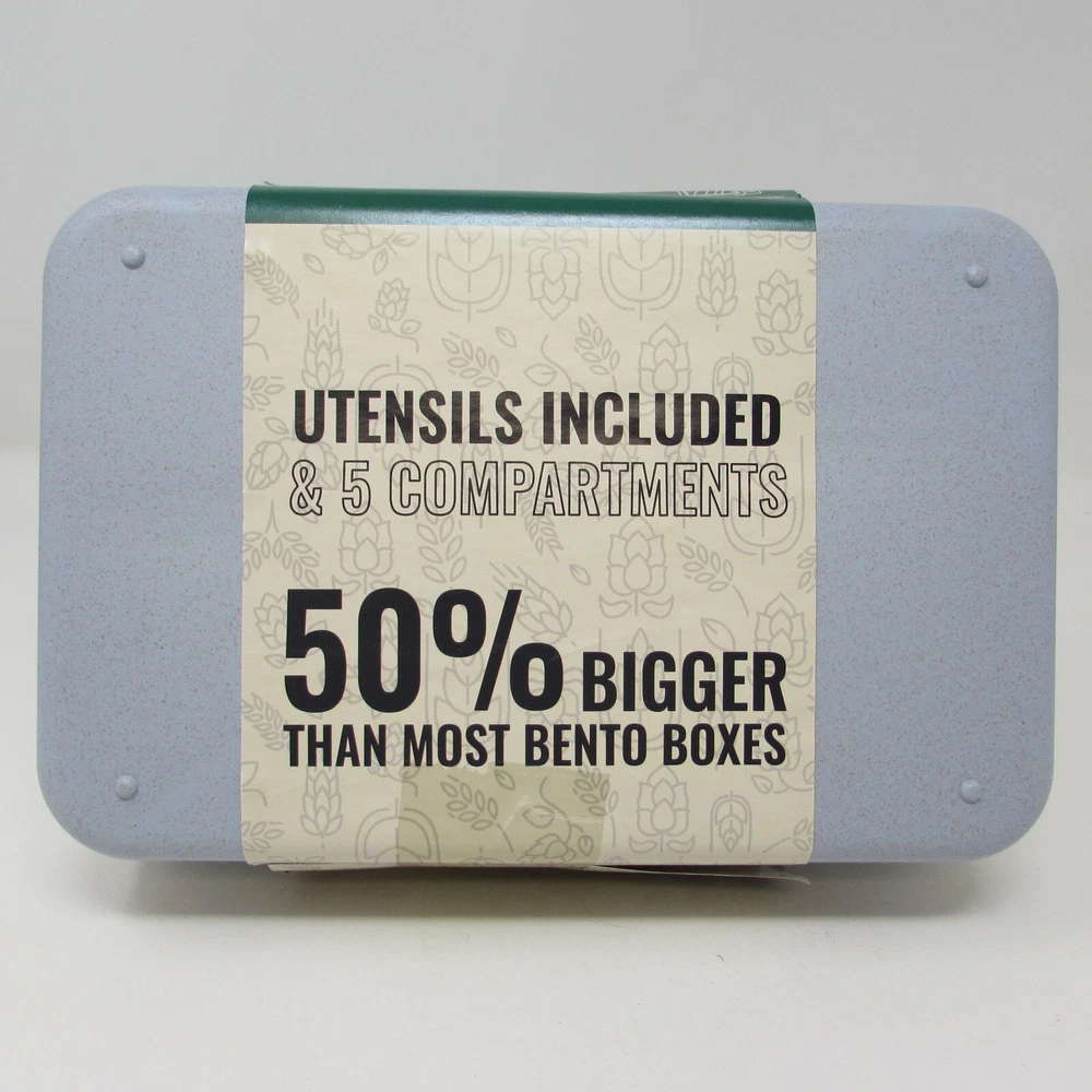 Insulated Leakproof Bento Lunch Box with 5 Compartments and Eco Utensils