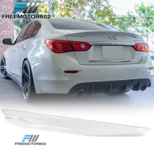 Fits 14-24 Q50 Sedan OE Painted #QAB White Pearl Trunk Spoiler Wing