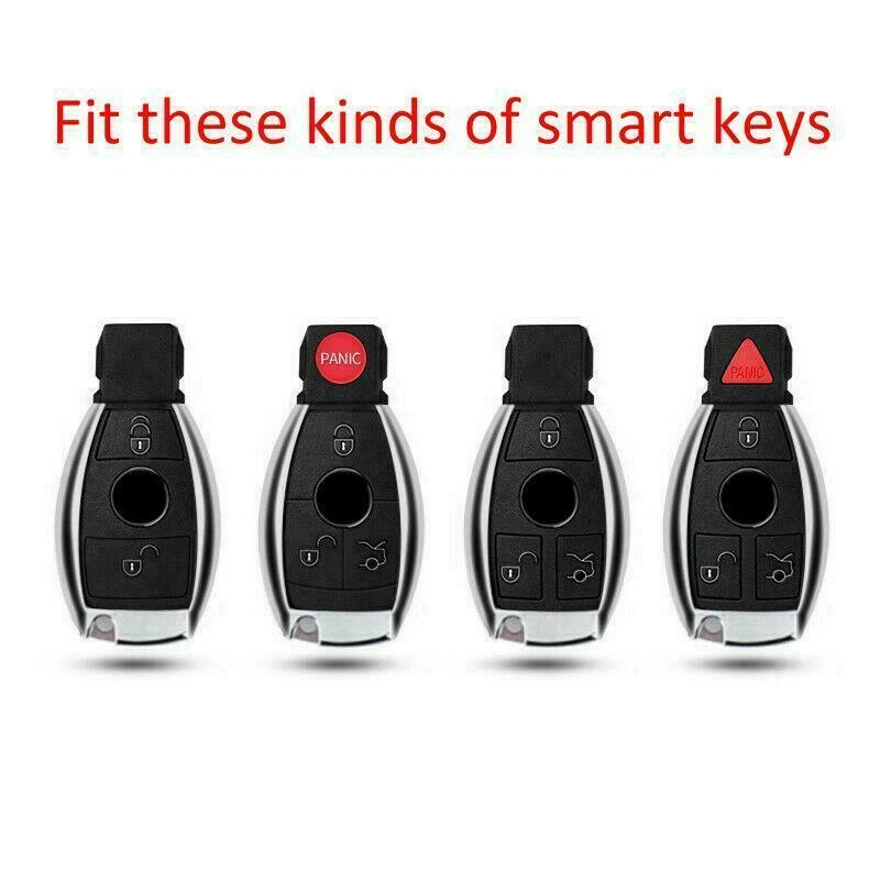 Estilo de fibra de carbono para Mercedes mando a distancia llavero carcasa llavero protección GIft Foto 3 de 4