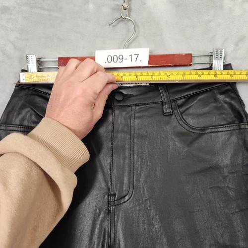 ATMOS & HERE LEATHER LOOK SHINNY STRETCH PANTS SLIM LEG WOMENS SIZE 10 - Picture 4 of 15