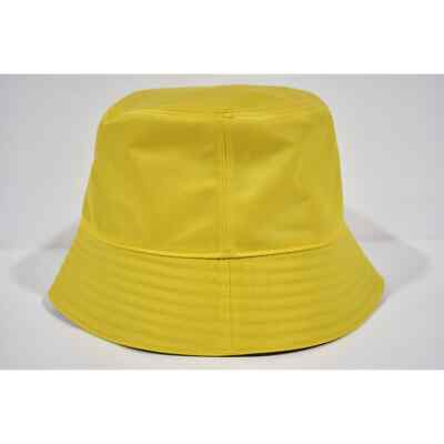 Prada Re-Nylon Yellow Grey Triangle Logo Nylon Sun Bucket  display picture 2