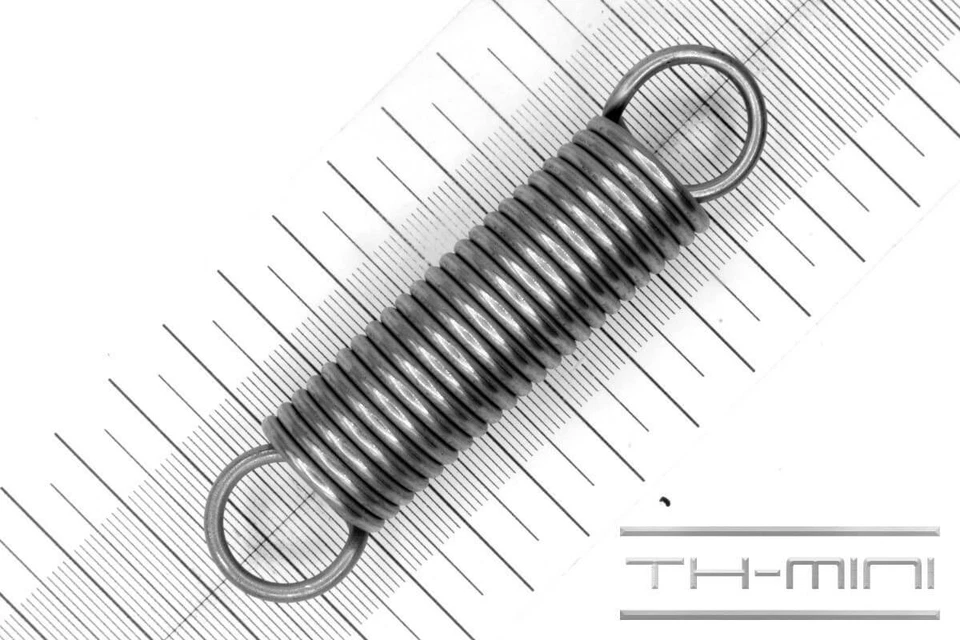 GUTEKUNST FEDERN Zug-Feder 2,5mm Haken Öse 20x86mm 21,2kg Spiral Edel-stahl rostfrei Metall
