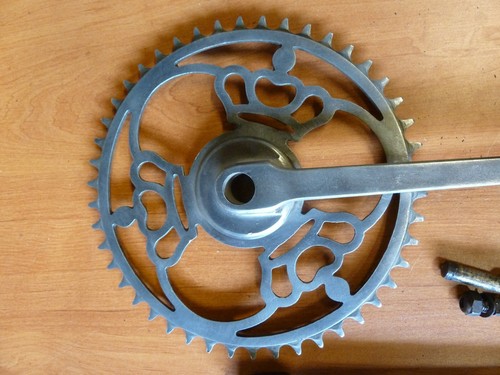 Pédalier Ancien Vélo 1900/10 – 46 Dents, 175mm – Couronne – Vélo Antique