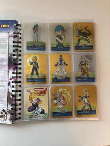 Raccoglitore Carte Lamincard Dragon Ball Z Serie Oro Carte Mancanti - Vintage - Foto 2 di 4
