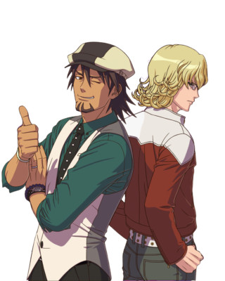 Tiger & Bunny Barnaby Kotetsu Yaoi Weatherproof Anime Sticker 6'' Car Decal T24