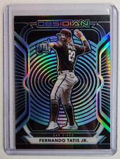2021 Panini Chronicles Obsidian Fernando Tatis Jr. Carolina Blue Electric Etch