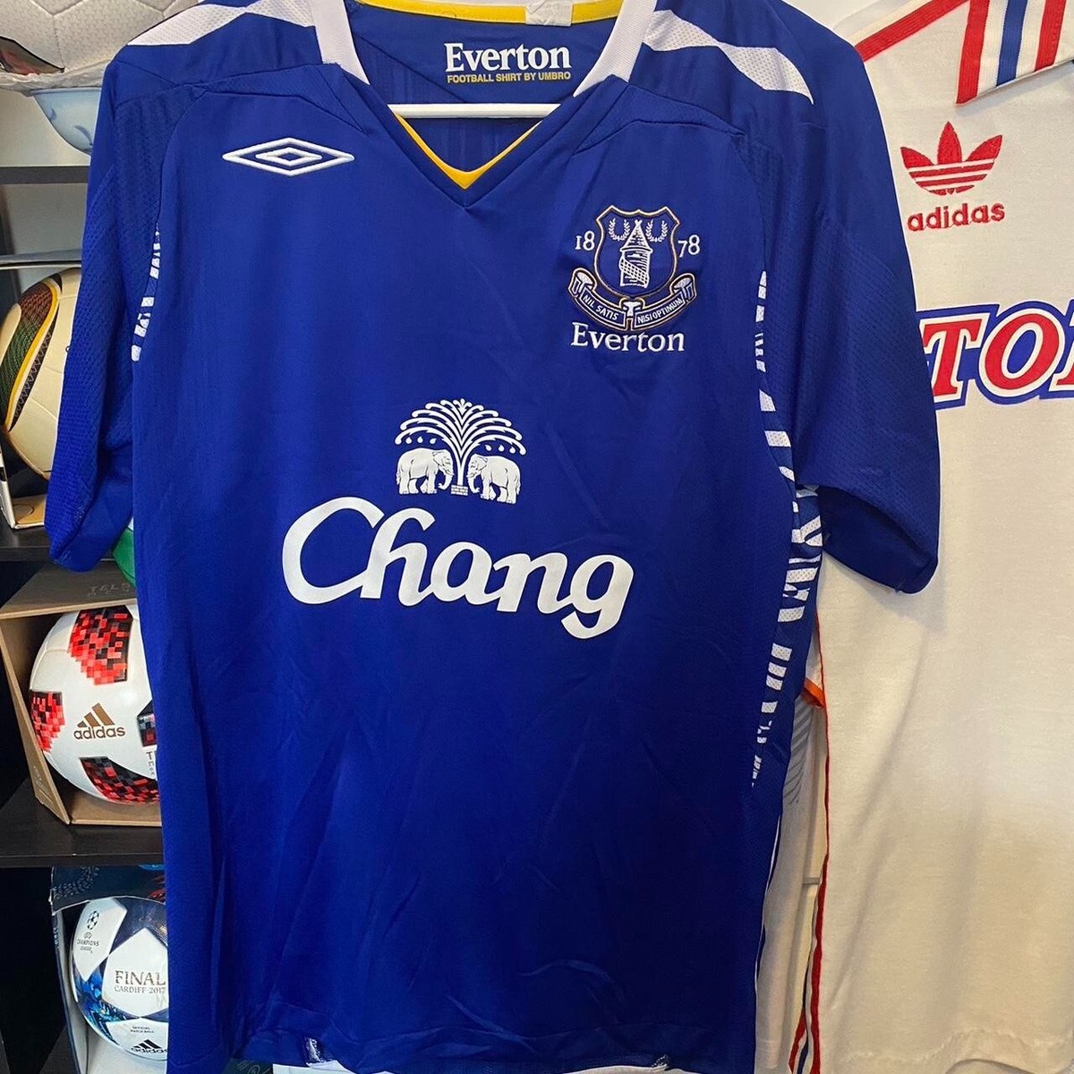 00s umbro アンブロ エバートン 08-09 HOME ユニフォーム 2008/09 Pienaar #20 Everton Vintage Umbro Home Football