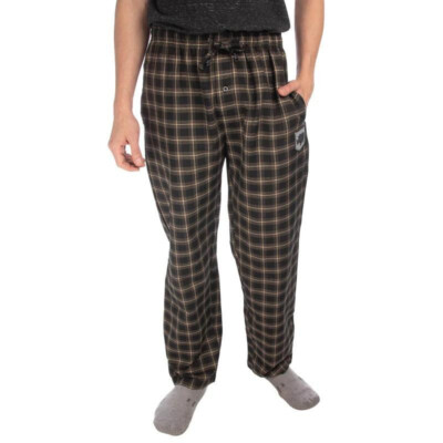 NEW Mens Ecko Pajama PJ Lounge Pants w/ pockets size S black plaid woven fabric