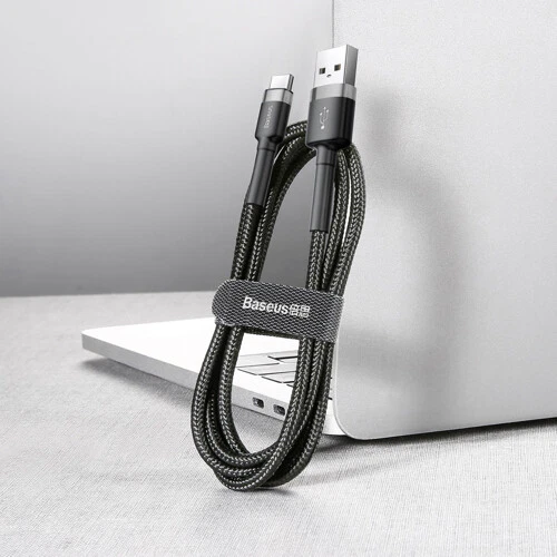 Baseus USB-A to USB-C Cafule Tough Cable 50cm - Gray - Image 2 of 4