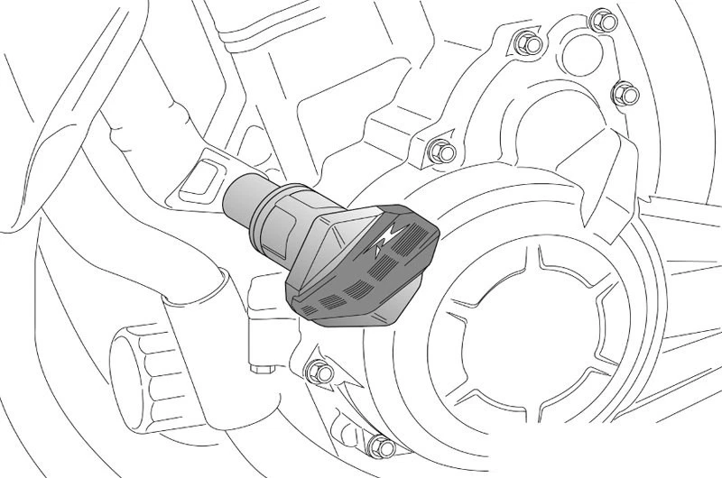 For Kawasaki Ninja 650R 2009-2011 Puig R12 Crash Pads Foto 2 de 2