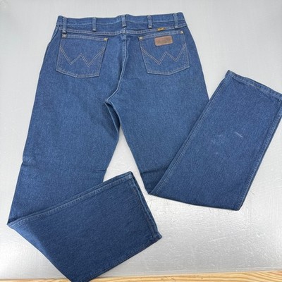 Wrangler 47MWZ Premium Performance Cowboy Cut Mens Jeans 36x34 Dark Wash Indigo