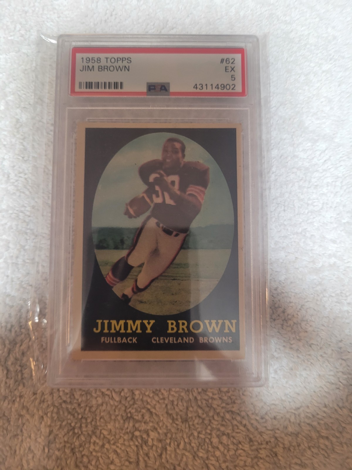 1958 Topps Football, Complete Set, (1-132), Jim Brown RC Graded PSA 5 EX view 10