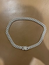 silver chain with diamonds