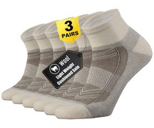 Low Cut Quarter Socks for Men Athletic Exercise Running White L 