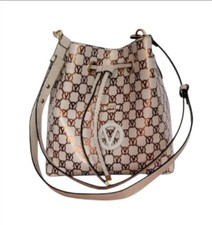   Valentino by Mario Valentino Karl Rock Cream Leather Bucket Bag