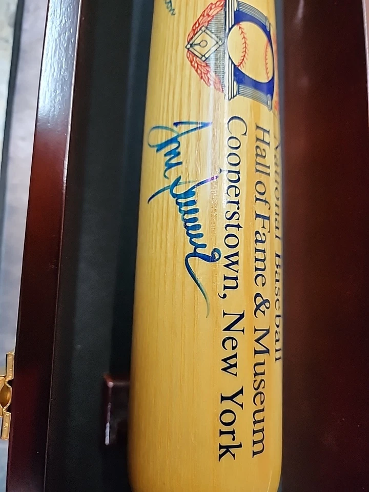 Hank Aaron Tom Seaver Stan Musial Signed Cooperstown Full Size Bat JSA LOA - Image 3 of 4