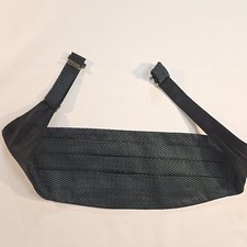 VTG Valentino Cravatte Mens Silk Cummerbund Green Black Pattern USA Adjustable