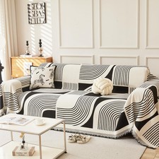 Boho Couch Cover Sofa Covers Washable, Chenille Couch Covers for 3 Cushion Co...