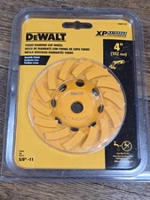 🛠  DEWALT 4" XP Extended Performance Turbo Diamond Cup Wheel DW4772T