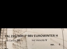 4 Gomme Invernali Falken Eurowinter H 225/50/R17 su cerchi in lega Alfa Romeo