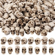 100 Pcs Mini Skull Figurines Bulk Resin Halloween Skeleton Head