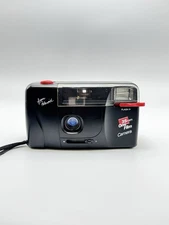 Polaroid 35mm One Film Black Builtin Flash Auto Focus Point & Shoot Camera Works