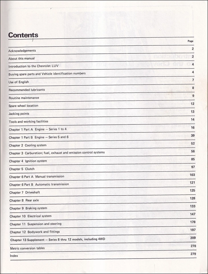 Chevrolet LUV 1972-1982 camioneta pick-up Haynes manual de reparación libro de servicio de taller Foto 4 de 4