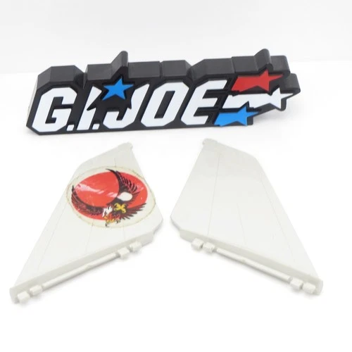 Skystriker XP-14F Tail Fins Vintage 1983 GI Joe ARAH Vehicle Parts Lot