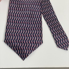 Vintage American Flag Silk Necktie Mens Blue Patriotic USA 250th Micro Print