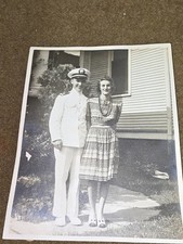 WWII US Navy Photo of Sailor and Gal