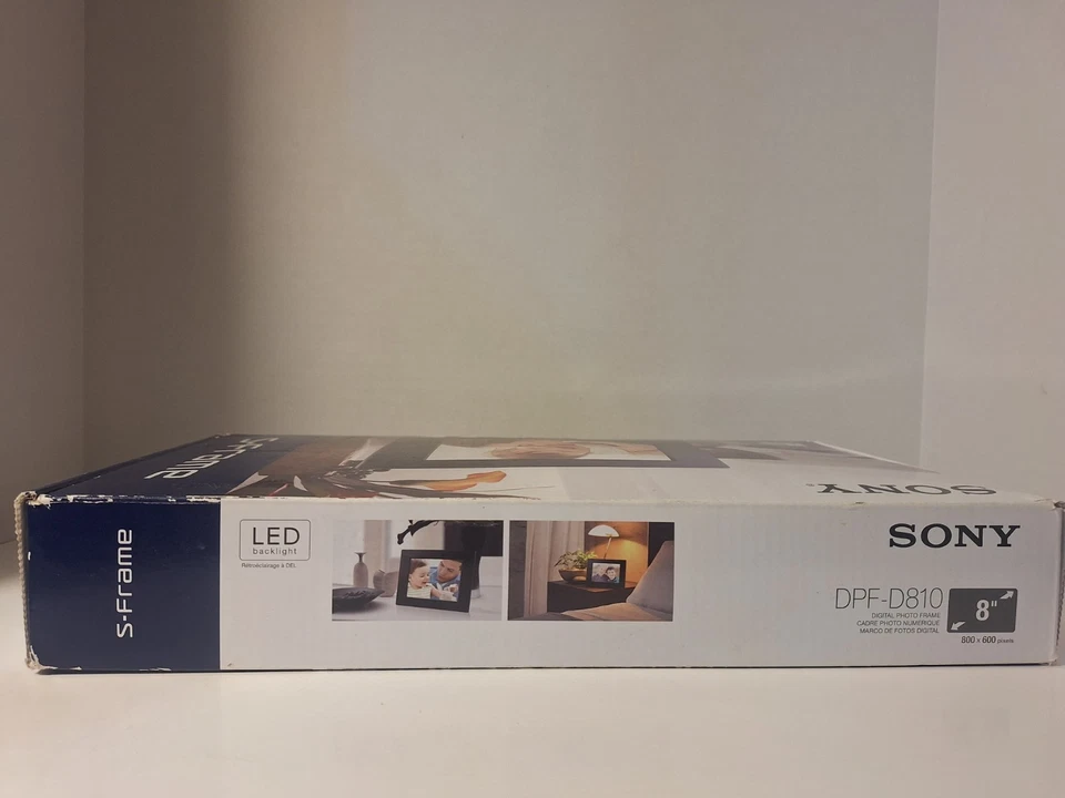 Sony S-Frame DPF-D810 8" Digital Picture Photo Frame Black Used - Image 4 of 4