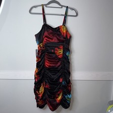 Express Y2K Mini Scrunched Firework Dress Womans Size 12 Renaissance