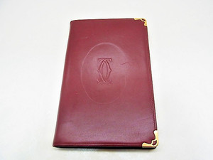 Vintage Must de Cartier 2C Leather Large address telephone book 22 x 14 cm