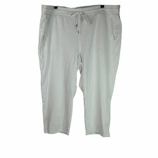 T by Talbots White 3X Cotton Modal Pants Pull On