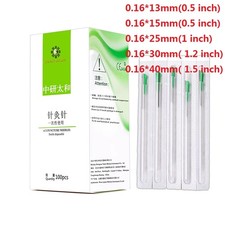 100pcs Acupuncture Manual Needle Disposable Sterile with Guide Tube 0.16mm