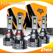 AUXBEAM 9005 9006 Combo LED Headlight Bulbs 24000LM 6500K Canbus High Low Beam
