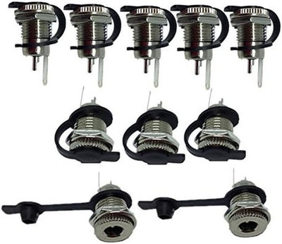 Lsgoodcare 10Pack 5.5 X 2.5 MM 8-10A DC Power Jack Socket Threaded Female Mount