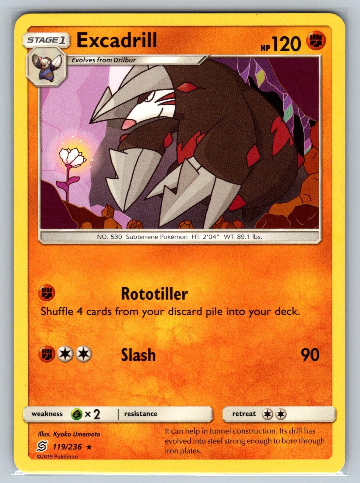 Excadrill 119/236 Rare Unified Minds Pokemon Lightly Played