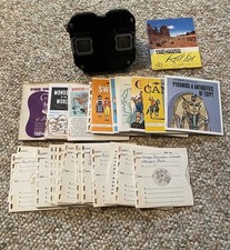 VINTAGE VIEW-MASTER WORLD TRAVEL LOT 60 REELS MODEL C VIEWER SEE COMPLETE LIST 