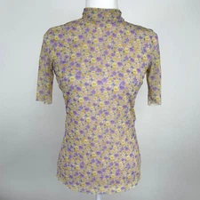 Baum Und Pferdgarten Jilianne Floral Mesh Top Size Small Feminine Cottagecore