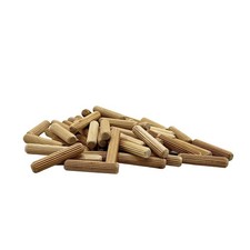 5/16" x 1-1/2" Wooden Dowel Pins, 500-Pack Birch Hardwood, Kiln-Dried, Fluted