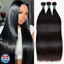 10A Straight Human Hair Bundles 22 24 26 Inch Straight Hair 3 Bundles Unproce