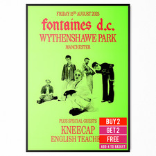 Fontaines D.C. Poster Concert Print 15th August For Fontaines Rock Fans A5-A3
