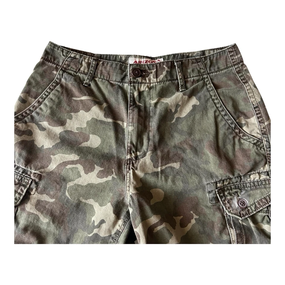 Arizona Jean Co. Shorts Mens 32 Waist Camo Camouflage Cargo Flap Pockets Casual - Image 3 of 4