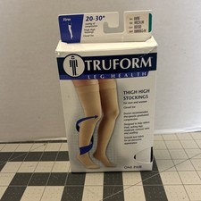TRUFORM Thigh High COMPRESSION STOCKINGS 8868BG, Beige, Firm 20-30 mmHg Size Med