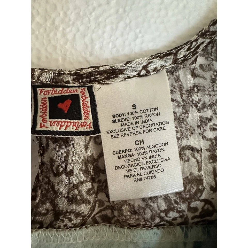 Babydoll retro boho fairycore vintage pequeño de cachemira verde para mujer Y2K Foto 4 de 4