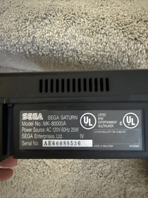Sega Saturn Model 2 MK-80000A Console W/ New Controller/cables/battery - Lot 6