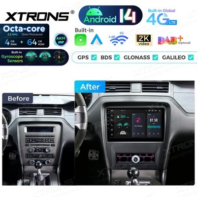 XTRONS DSP Android Car Stereo Radio For Ford Mustang 2010-14 Carplay GPS Screen