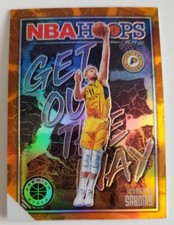 2019-20 NBA Hoops Premium Domantas Sabonis Get Out The Way Orange Prizm #18